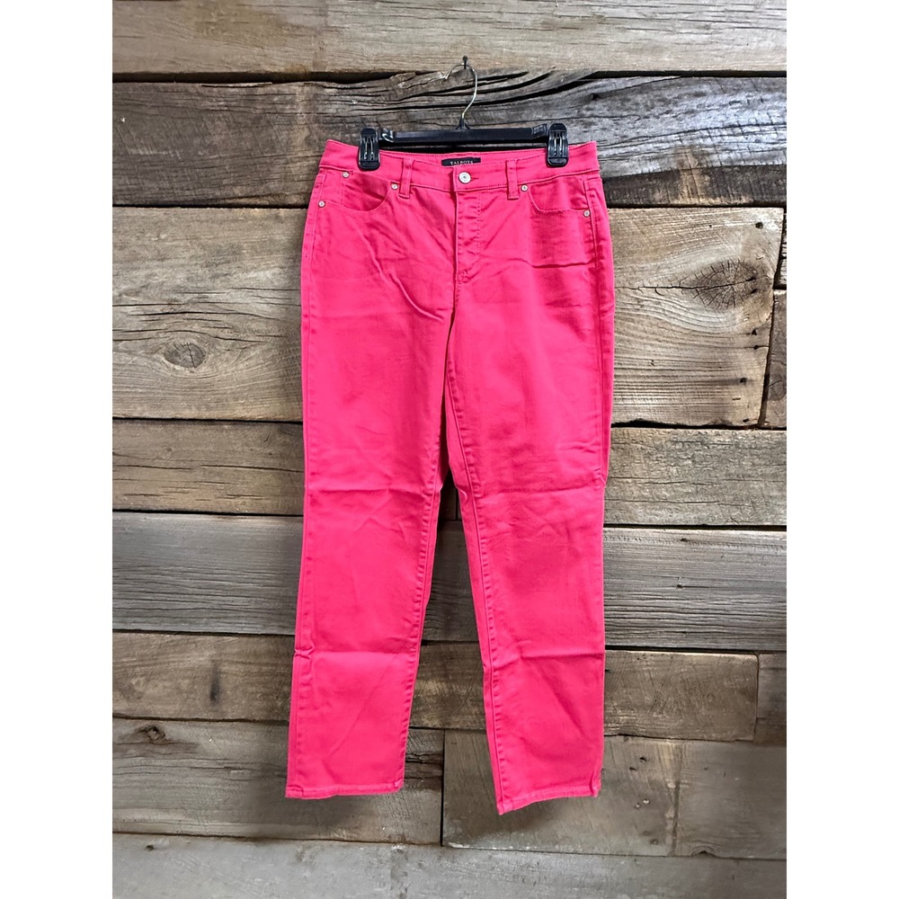 Talbots Pink Flawless Five-Pocket Slim Ankle Curvy Jeans Womens 10
